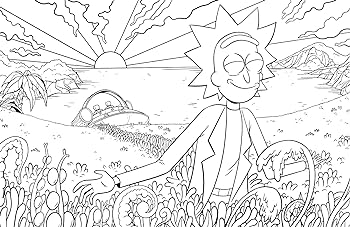 Rick and morty the official coloring book sometimes science is more art than science insight editions baechle austin books