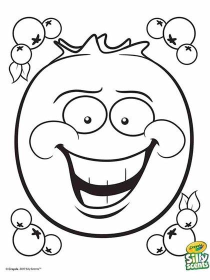 Silly scents blueberry coloring page