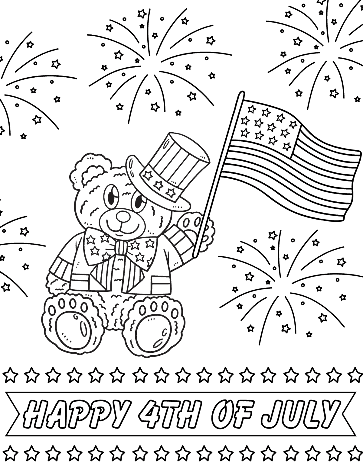 Free th of july coloring pages