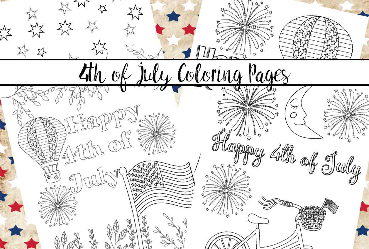 Free printable july th coloring pages designs