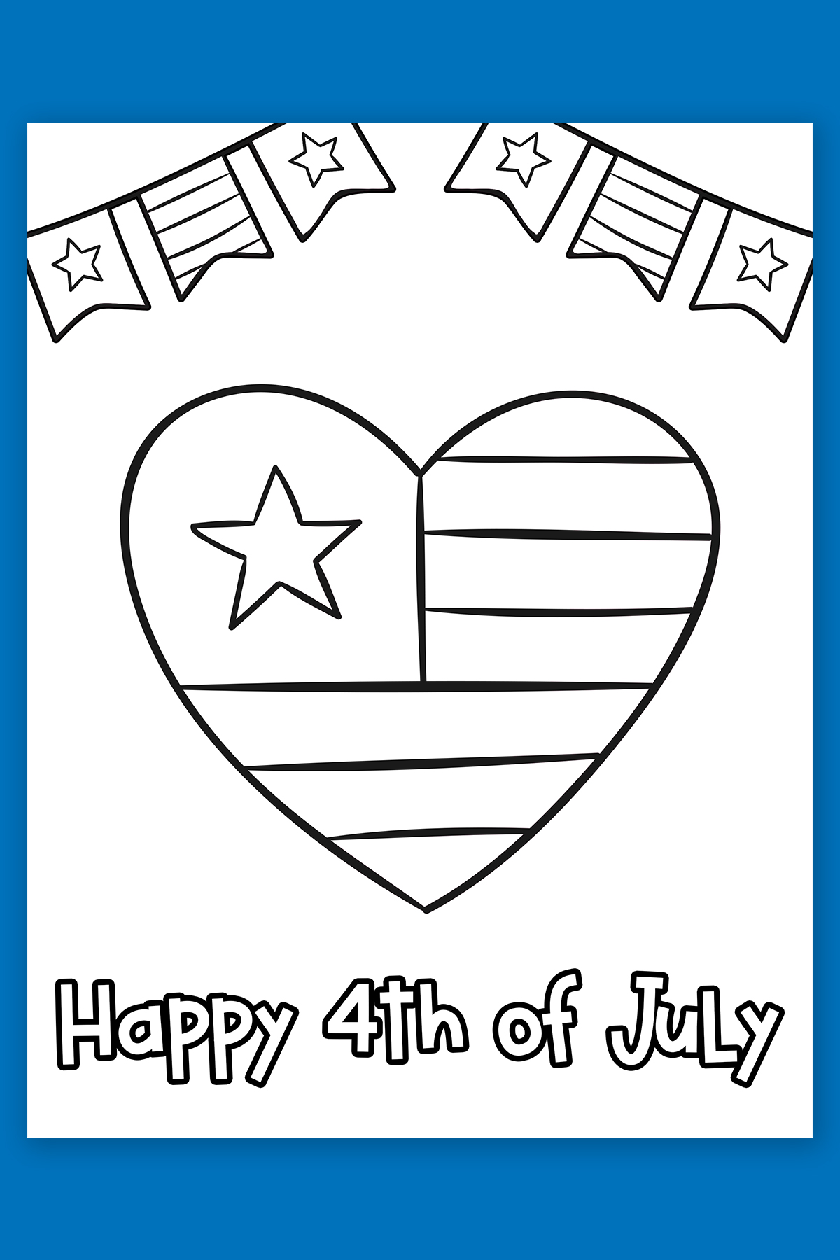 Th of july loring pages free printables instant download