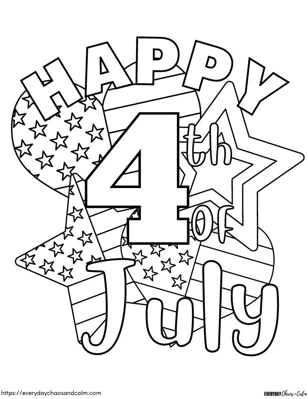 Free th of july coloring pages for kids