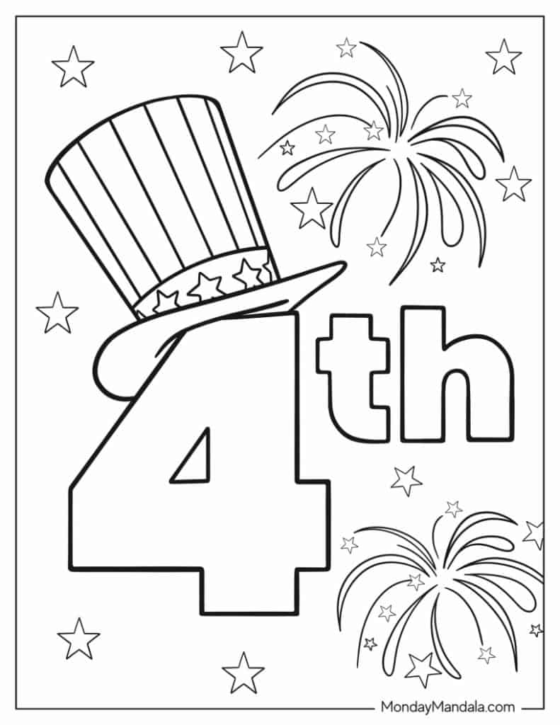 Th of july coloring pages free pdf printables