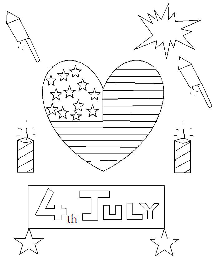 Coloring pages for th july