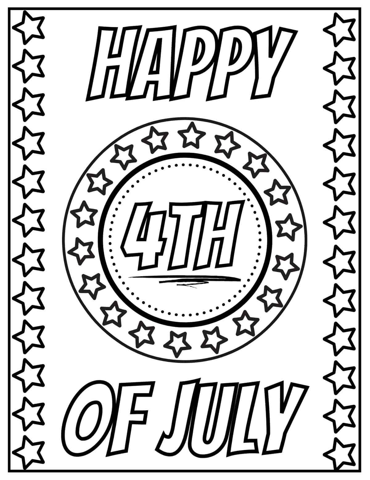 Free th of july coloring pages