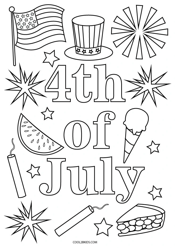 Free printable th of july coloring pages for kids