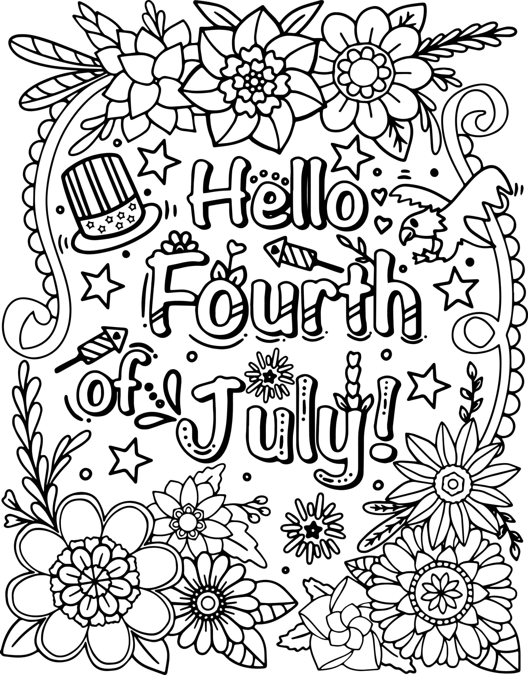 Free th of july coloring pages