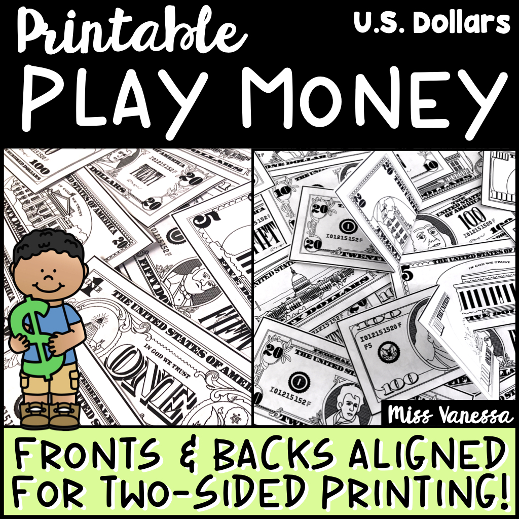 Printable play money