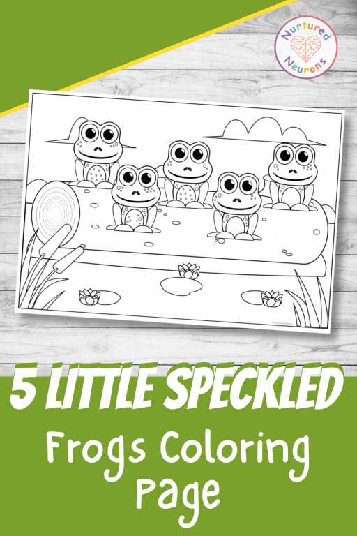 Little speckled frogs coloring page printable pdf