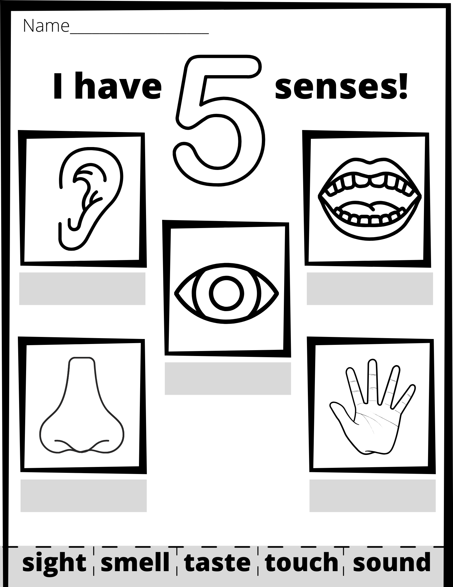 The five senses activities â mat create