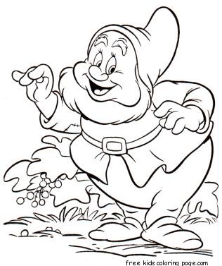 Printable seven dwarfs sneezy coloring pages cartoon coloring pages disney coloring pages coloring pages