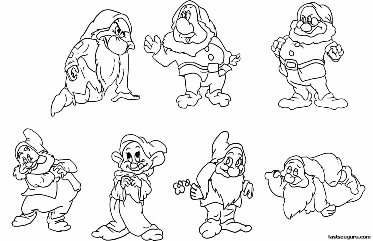 Prtable the seven dwarfs from snow white colorg pagesgif ã cartoon colorg pages disney colorg pages colorg pages