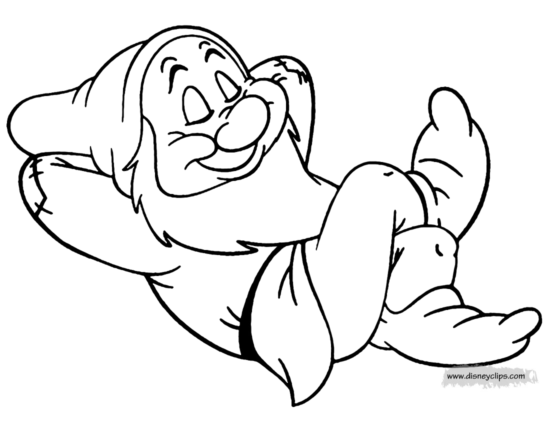 Snow white and the seven dwarfs coloring pages