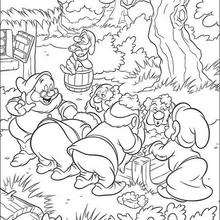 Snow white and the seven dwarfs coloring pages