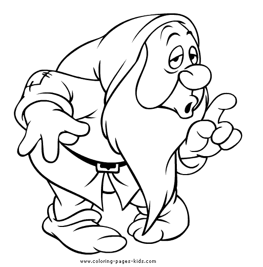 Snow white and the seven dwarfs coloring pages