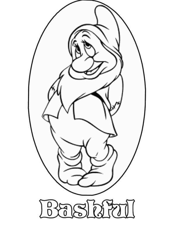 Bashful snow white coloring pages disney coloring pages coloring pages