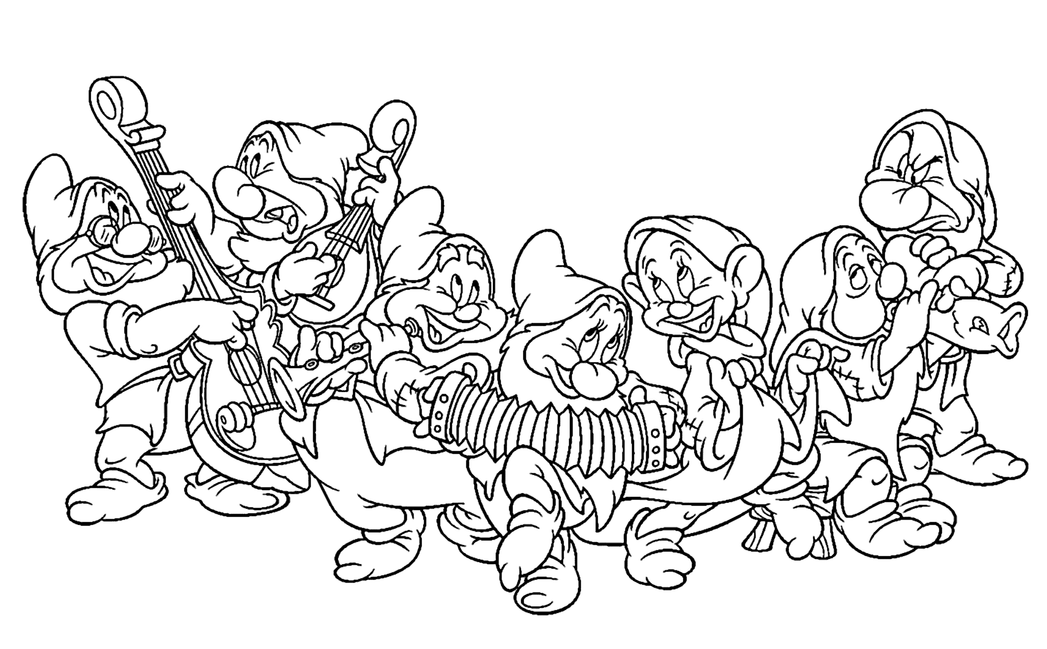 Snow white and the seven dwarfs coloring pages for kids printable free snow white coloring pages coloring pages disney coloring pages