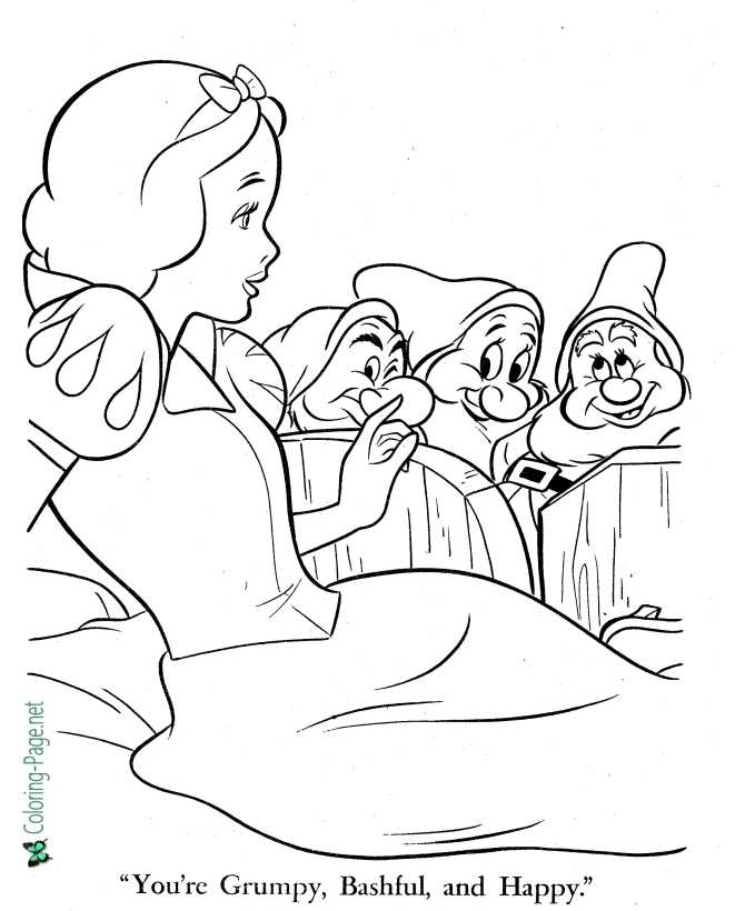 Snow white coloring pages