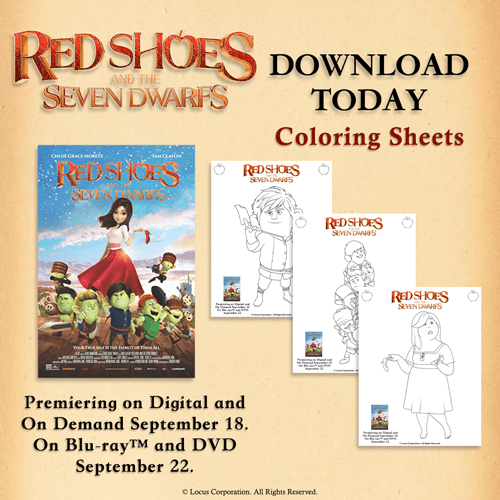 Red shoes and the seven dwarfs printable activities â