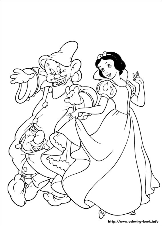 Snow white coloring picture