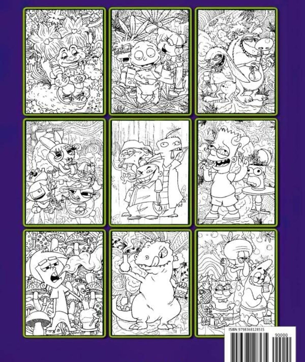 S cartoon stoner adult coloring book the hippie witch