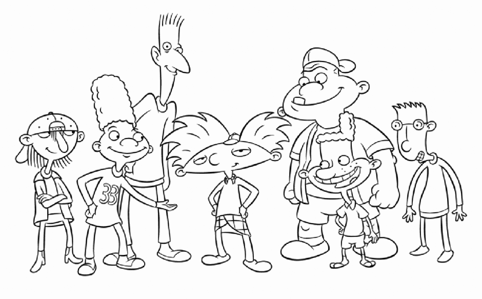 Hey arnold coloring pages