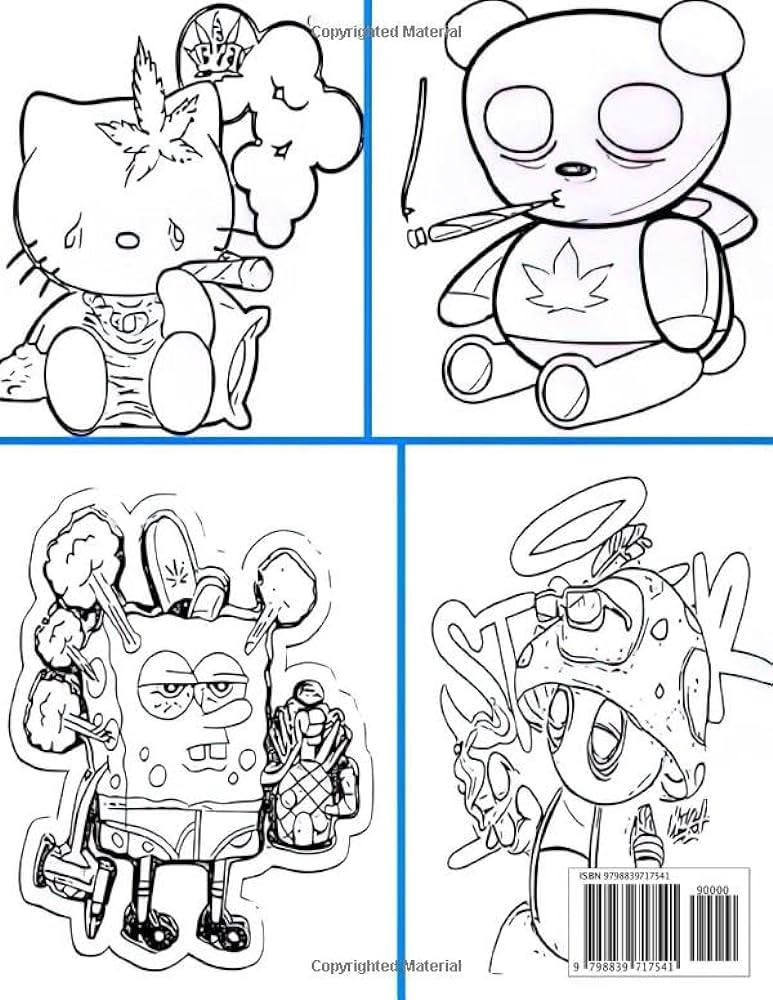 S cartoon stoner coloring book an amazing s cartoon coloring pages to have fun and relax great idea gift for cartoon fans searle searle kitap