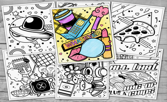 Provide printable s coloring pages s aesthetic i love the s coloring book by oumhanibadra