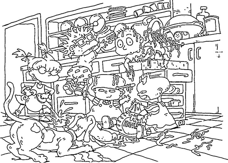 Kids in the kitchen coloring pages for kids printable free