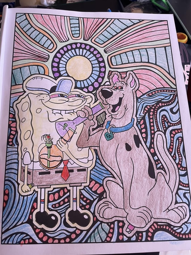 S stoner coloring book page rcartoons