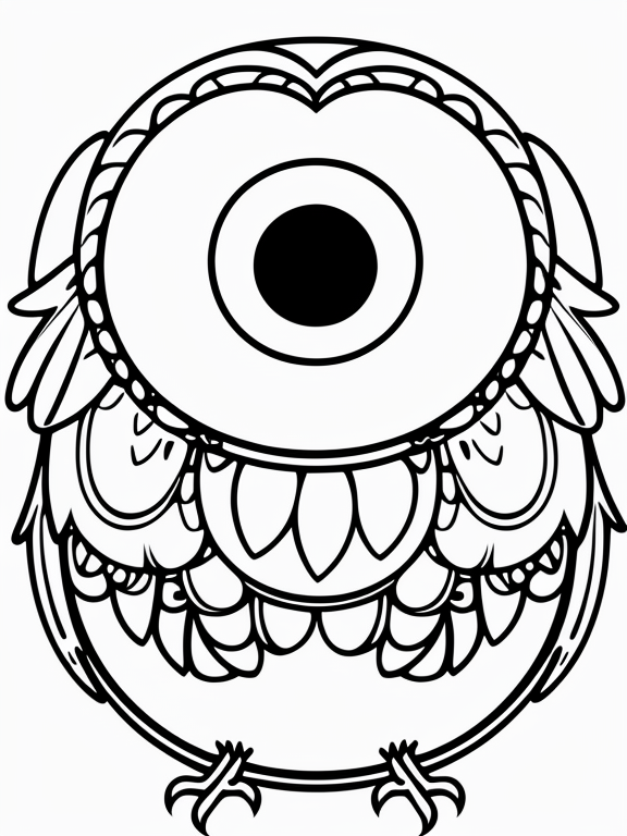 Cute animated bird coloring page b