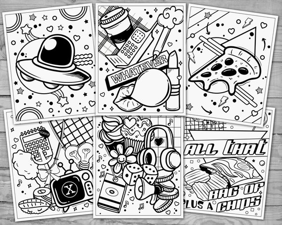 Printable s coloring pages s aesthetic i love the s coloring book