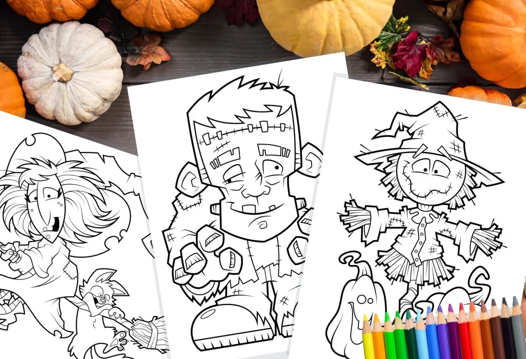 Printable halloween coloring pages for adults smart living