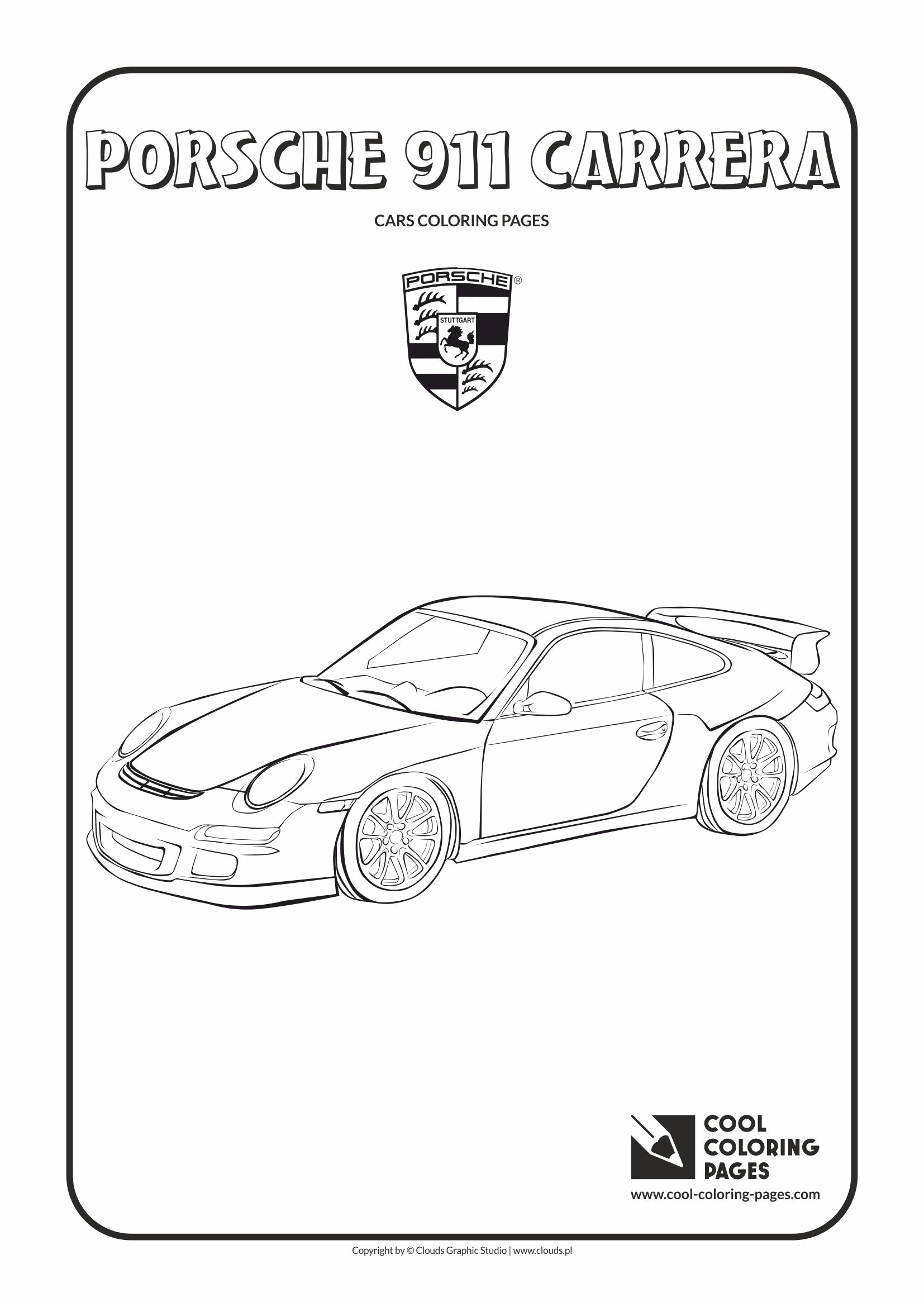 Cool coloring pages porsche carrera coloring page