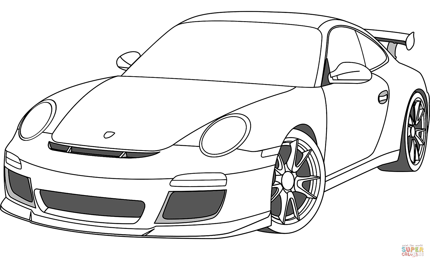 Porsche coloring page free printable coloring pages