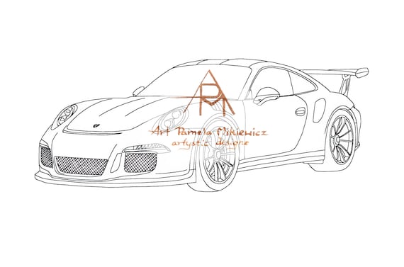 Sport car coloring page porsche printable coloring page for car lover digital instant download pages car coloring fun coloring