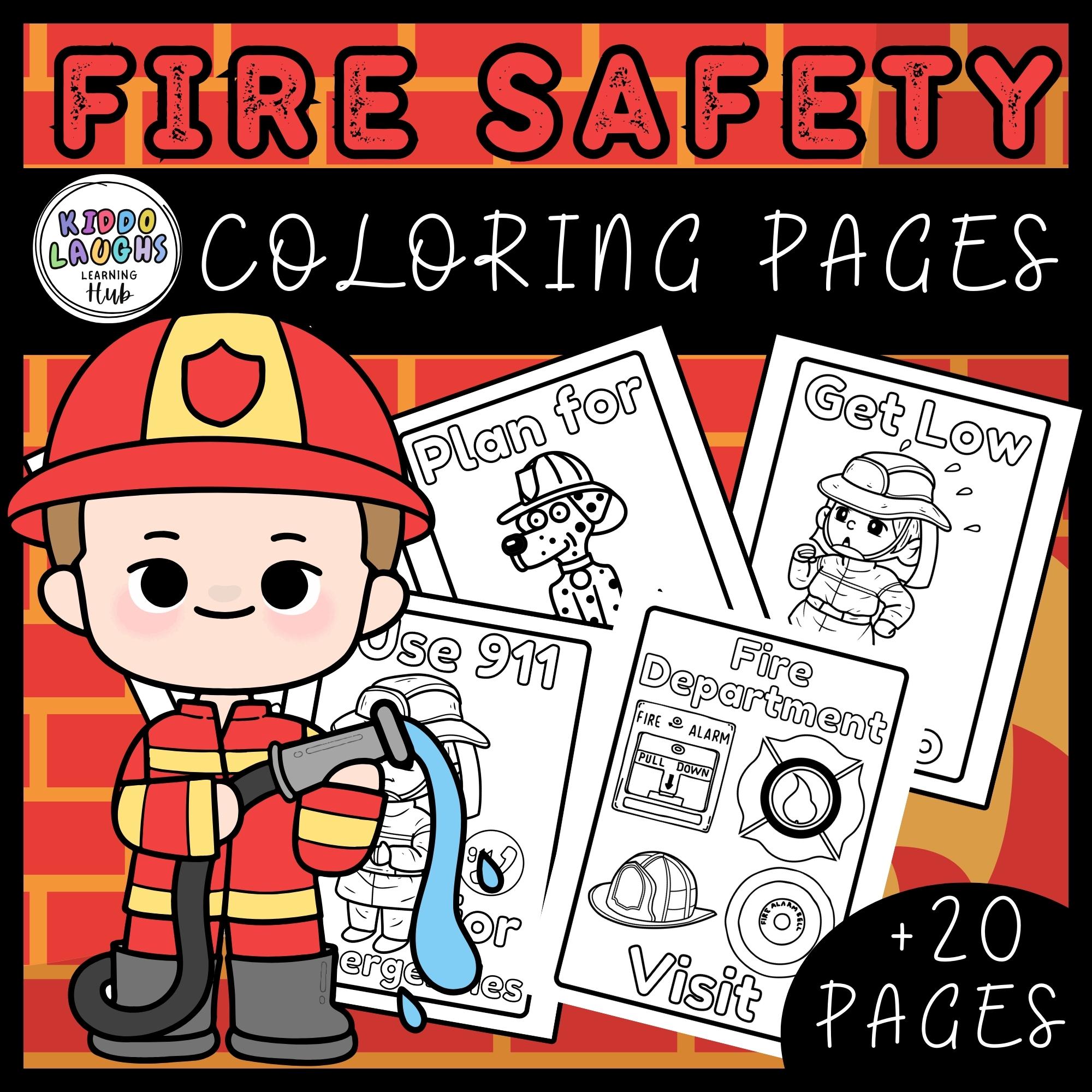 Fire safety coloring pagesfun fire prevention week firefighter coloring sheets made by teachers