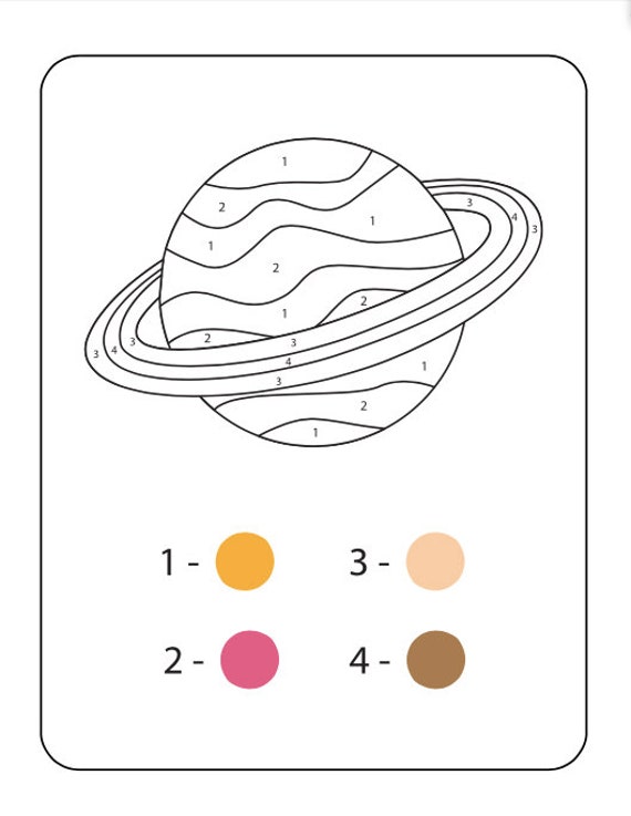 Childrens color by number pages