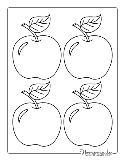 Free printable apple templates for fall crafts
