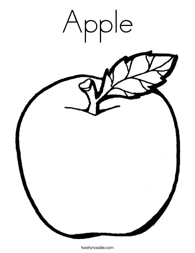 Apple coloring page apple coloring pages fruit coloring pages letter a coloring pages