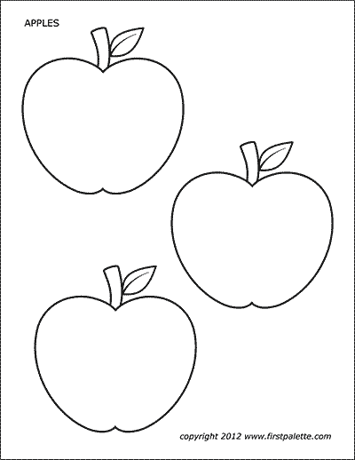 Apples free printable templates coloring pages