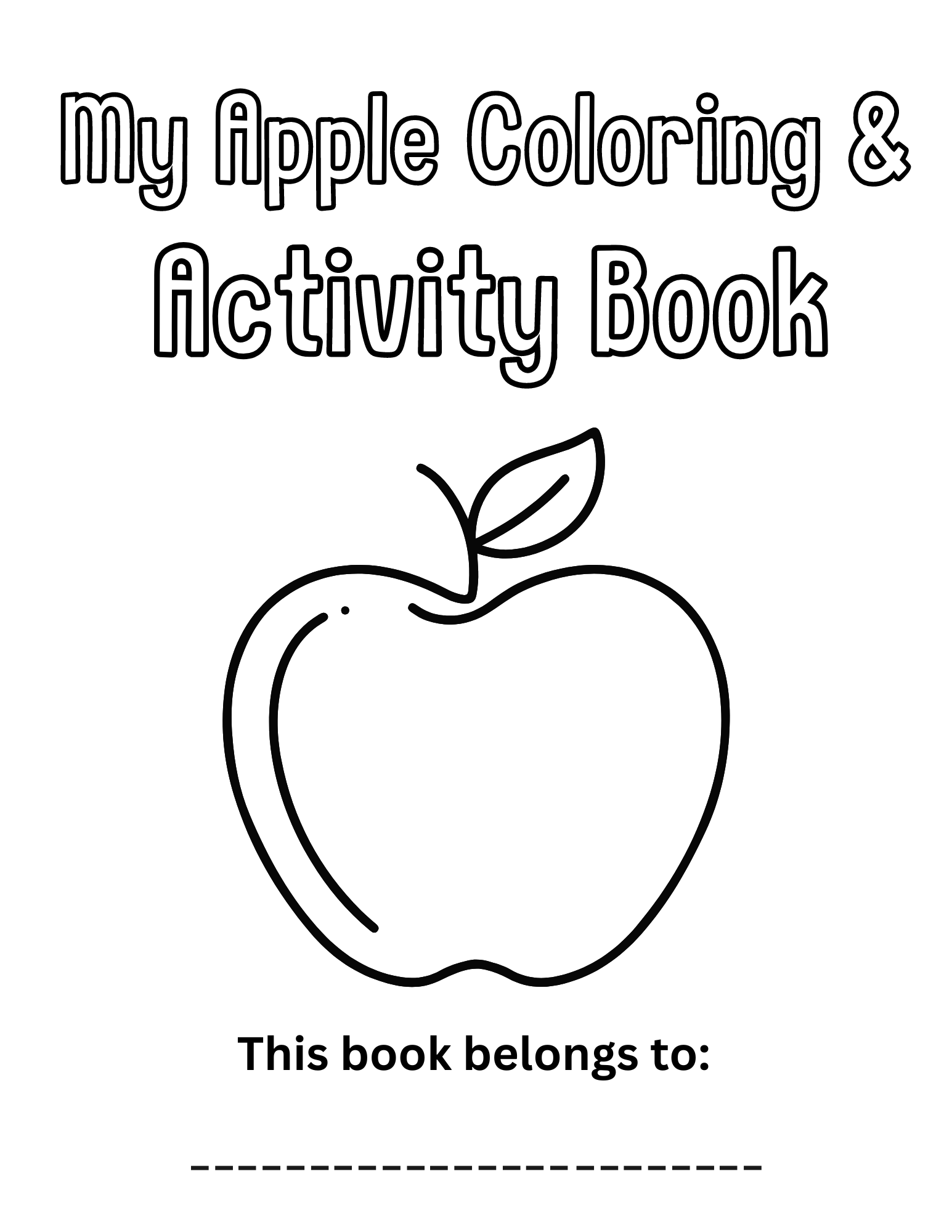 Free apple coloring pages and activities for kids