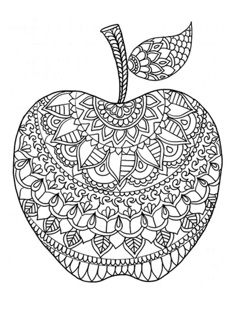 Free printable apple coloring pages for adults