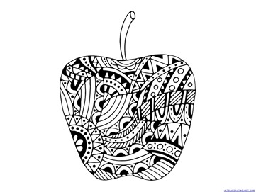 Apple coloring pages for adults or kids