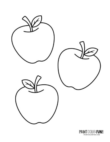 Apple clipart coloring pages to celebrate the autumn apple season at