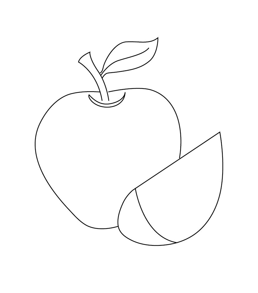 Printable apple colouring page free colouring book for children â monkey pen store