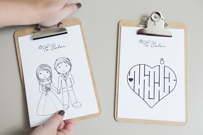 Print these free coloring pages for the kids at your wedding