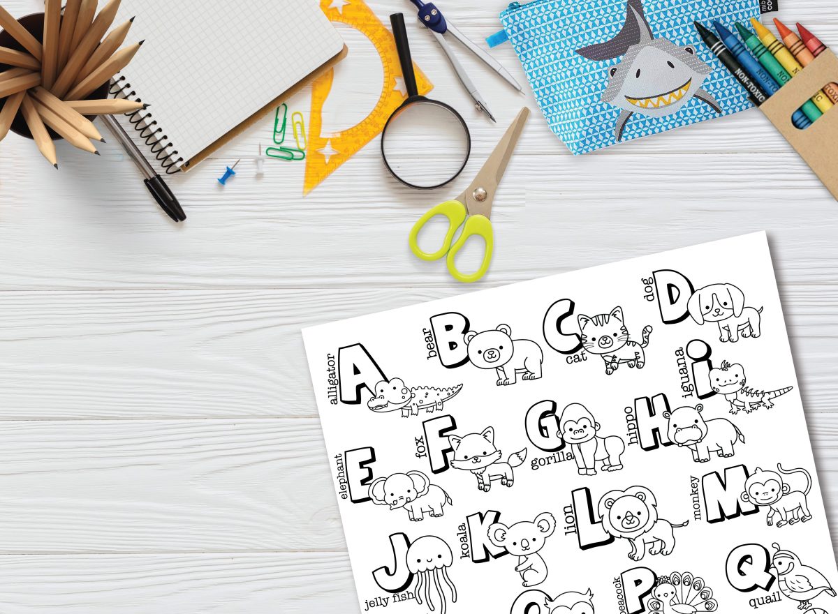 Free printable alphabet coloring page