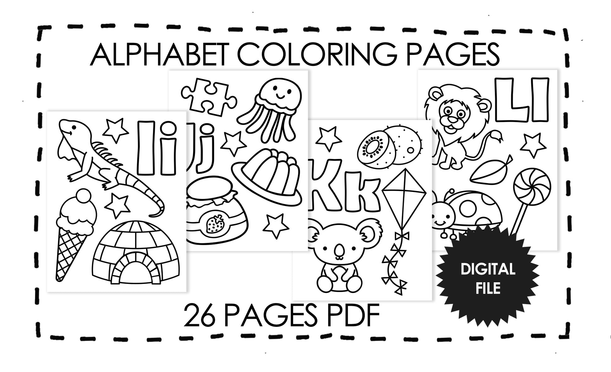 Alphabet coloring pages for kids preschool abc coloring book kids pr â she
