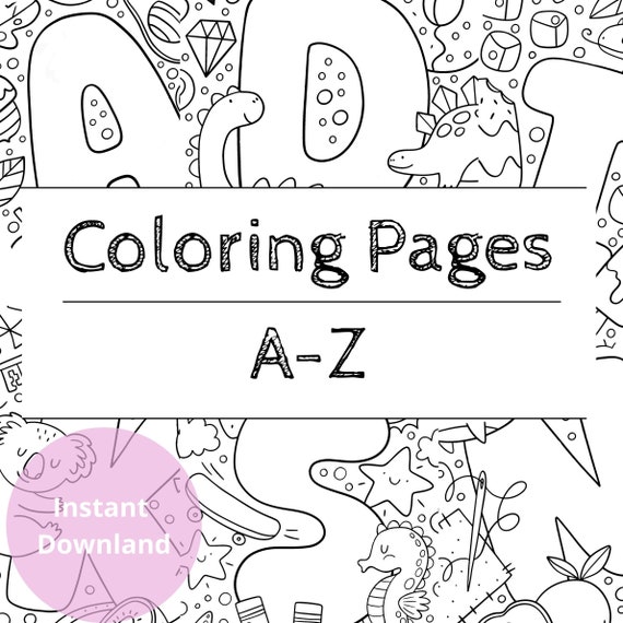 Coloring pages alphabet printable abc coloring book educational resources printable crafts fun learning instant downland